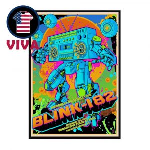 Blink-182 Saratogo Springs NY 2025 On September 7th Home Decor Poster Canvas