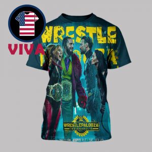 CM Punk AJ Lee Rollins And Becky Lynch WWE Wrestlepalooza 2025 All Over Print T-Shirt
