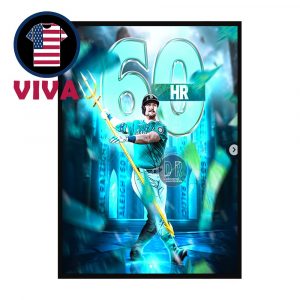 Cal Raleigh 60 Home Runs Seattle Mariners AL West Champions 2025 Home Decor Poster Canvas Cal Raleigh 60 Home Runs Seattle Mariners AL West Champions 2025 Home Decor Poster Canvas