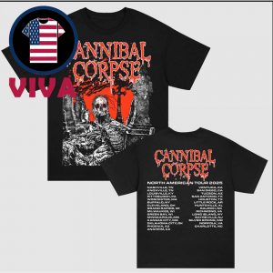 Cannibal Corpse Graveside 2025 Tour Dates Two Sided T-Shirt