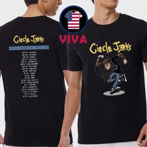 Circle Jerks Skankman 2025 Norht America Tour Dates Two Sided T-Shirt