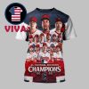 Cleveland Guardians American League AL Central Champions 2025 Back To Back All Over Print T-Shirt