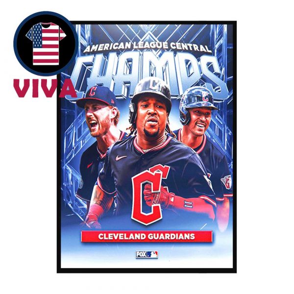Cleveland Guardians American League AL Central Champions 2025 MLB Home Decor Poster Canvas