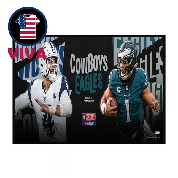 Dallas Cowboys vs Philadelphia Eagles 2025 NFL Kickoff Home Decor Poster Canvas