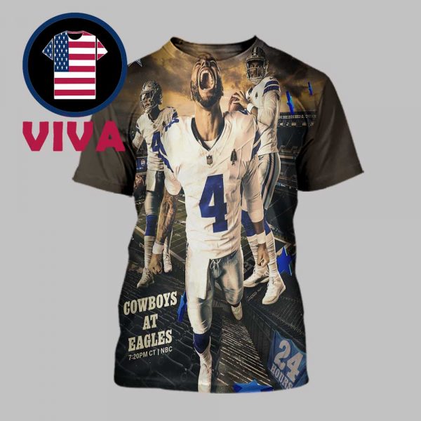 Dallas Cowboys vs Philadelphia Eagles NFL 2025 At Eeagles All Over Print T-Shirt