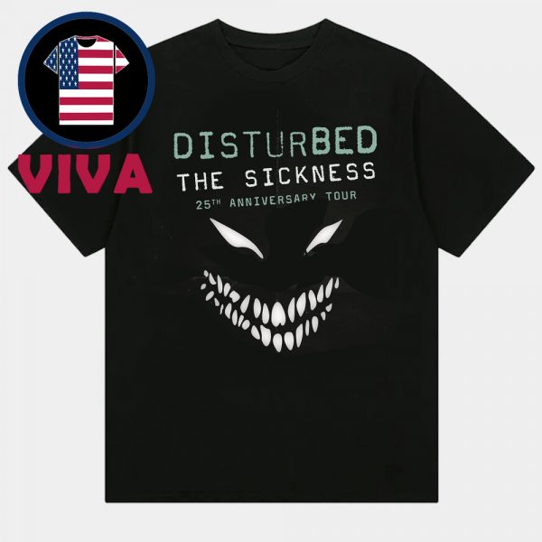 Disturbed 25th Anniverary Tour 2025 With Megadeth Unisex T-Shirt