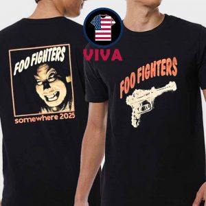 Foo Fighters Somewhere 2025 Tour Gun Two Sided T-Shirt