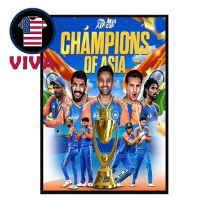 India ACC Men T20 Asia Cup Champions 2025 Home Decor Poster Canvas