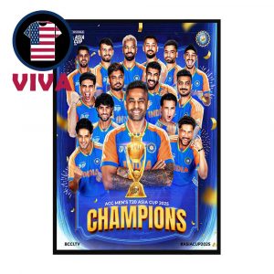 India ACC T20 Asia Cup 2025 Champions भारत एसीसी टी20 एशिया कप 2025 चैंपियन पोस्टर कैनवास Home Decor Poster Canvas