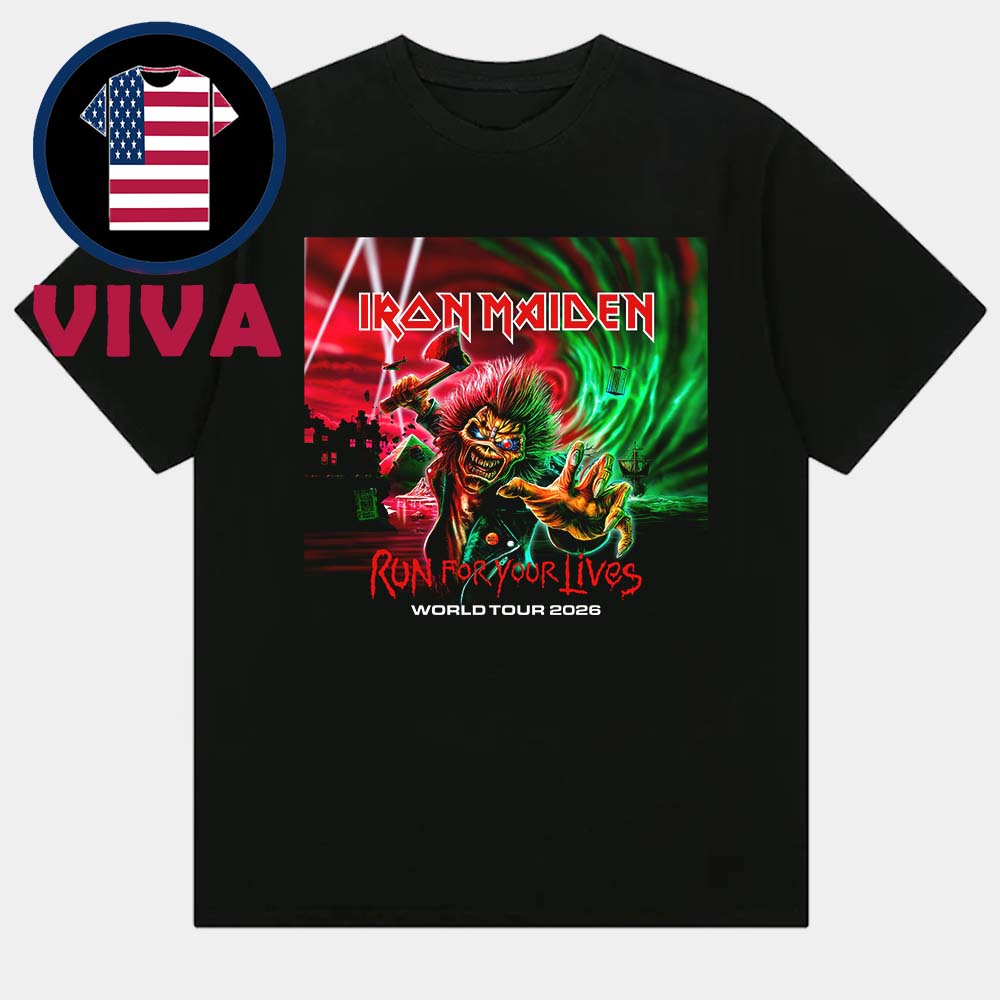 Iron Maiden Run For Your Lives World Tour 2026 Unisex T-Shirt Iron Maiden Run For Your Lives World Tour 2026 Unisex T-Shirt