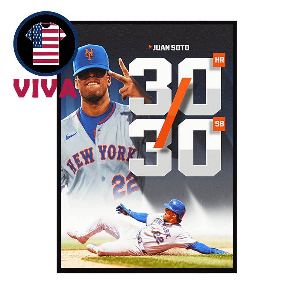 Juan Soto 30 Home Runs 30 SB MLB 2025 New York Mets Home Decor Poster Canvas Juan Soto 30 Home Runs 30 SB MLB 2025 New York Mets Home Decor Poster Canvas