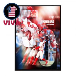 Kyle Schwarber Reach 50 Home Runs MLB 2025 Schwarboms Home Decor Poster Canvas