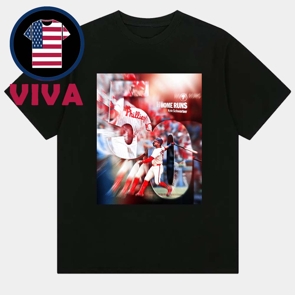 Kyle Schwarber Reach 50 Home Runs MLB 2025 Schwarboms Unisex T-Shirt Kyle Schwarber Reach 50 Home Runs MLB 2025 Schwarboms Unisex T-Shirt
