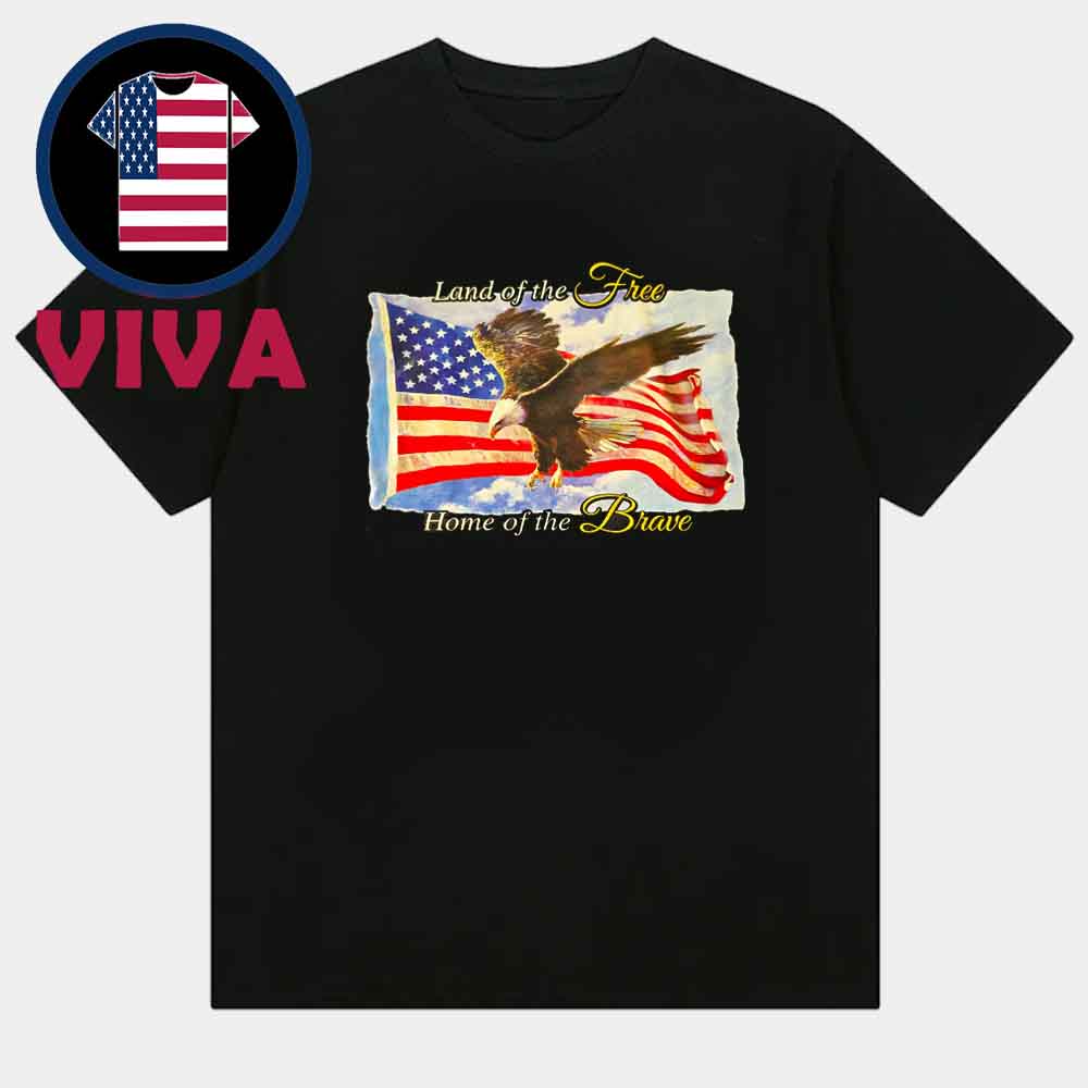 Land Of The Free Home Of The Brave American Flag Eagle Shooter Charlie Kirk Wear Unisex T-Shirt Land Of The Free Home Of The Brave American Flag Eagle Shooter Charlie Kirk Wear Unisex T-Shirt