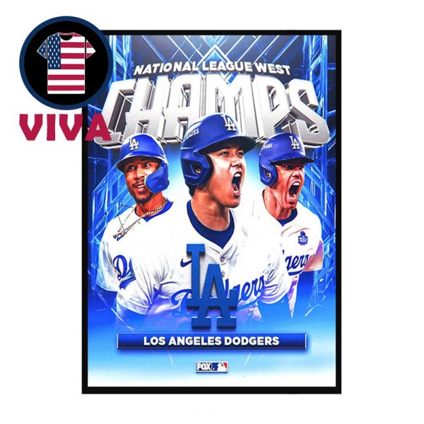 Los Angeles Dodgers NL West Champions 2025 MLB Home Decor Poster Canvas