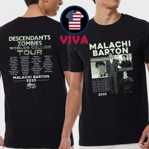 Malachi Barton 2025 Tour Descendants Zombies Worlds Collide Tour Dates Two Sided T-Shirt Hoodie Sweater