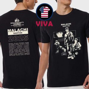 Malachi Barton Tour 2025 Descendants Zombies Worlds Collide Tour Dates Two Sided T-Shirt Hoodie Sweater