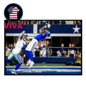 Malik Nabers Catch Ball Dallas Cowboys vs New York Giants NFL 2025 Home Decor Poster Canvas