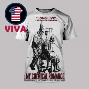 My Chemical Romance MCR Boston 2025 Fenway Park September 7th All Over Print T-Shirt