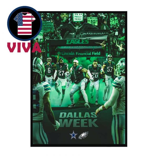Philadelphia Eagles vs Dallas Cowboys NFL 2025 Lincoln Financial Field Home Decor Poster Canvas