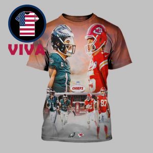 Philadelphia Eagles vs Kansas City Chiefs NFL 2025 Sunday September 15th All Over Print T-Shirt