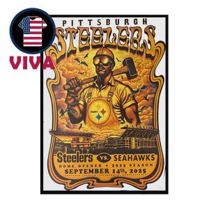 Pittsburgh Steelers vs Seattle Seahawks NFL 2025 Home Opener On September 14th Home Decor Poster Canvas