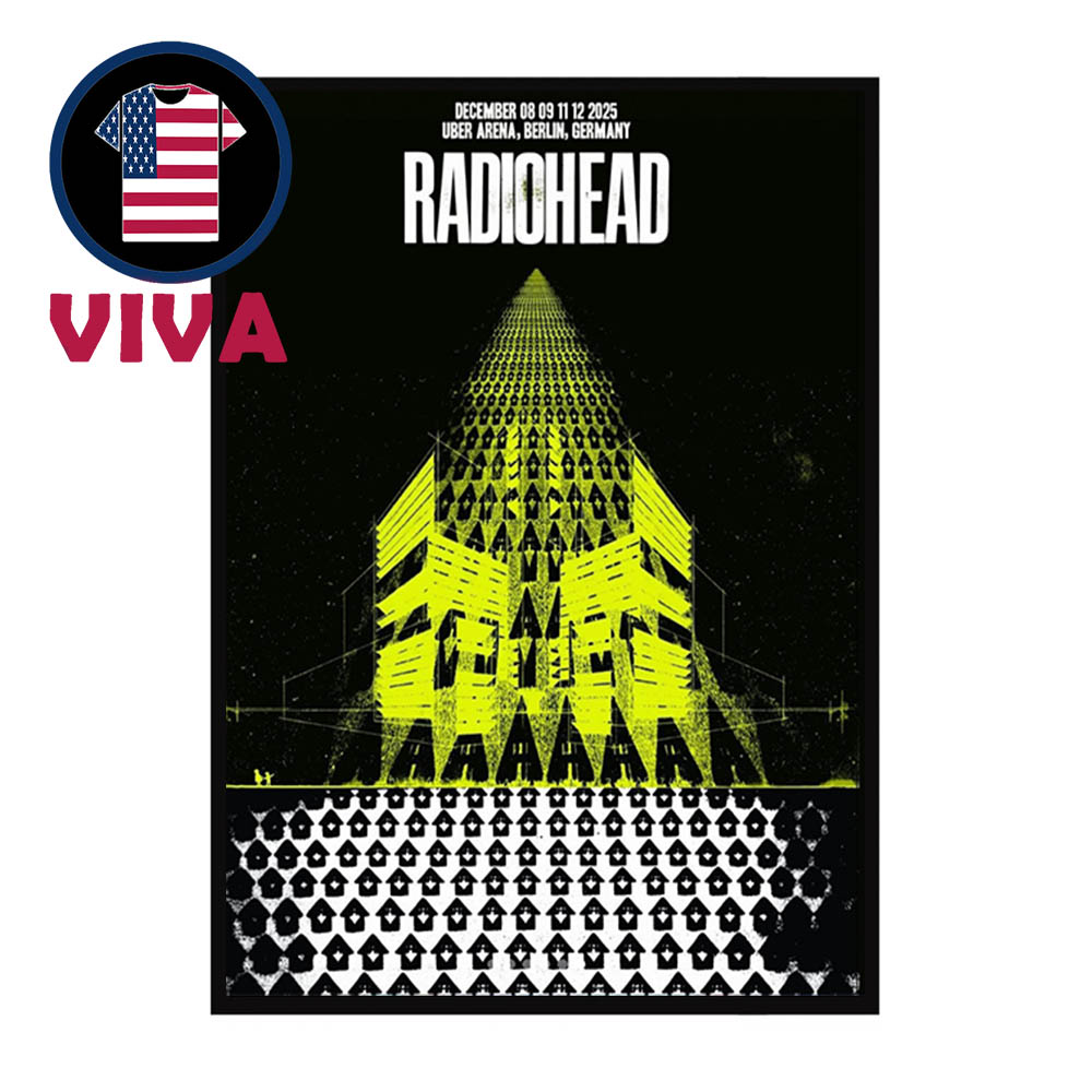 Radiohead Berlin 2025 Tour Uber Arena Germany December 8 9 11 12 Home Decor Poster Canvas Radiohead Berlin 2025 Tour Uber Arena Germany December 8 9 11 12 Home Decor Poster Canvas