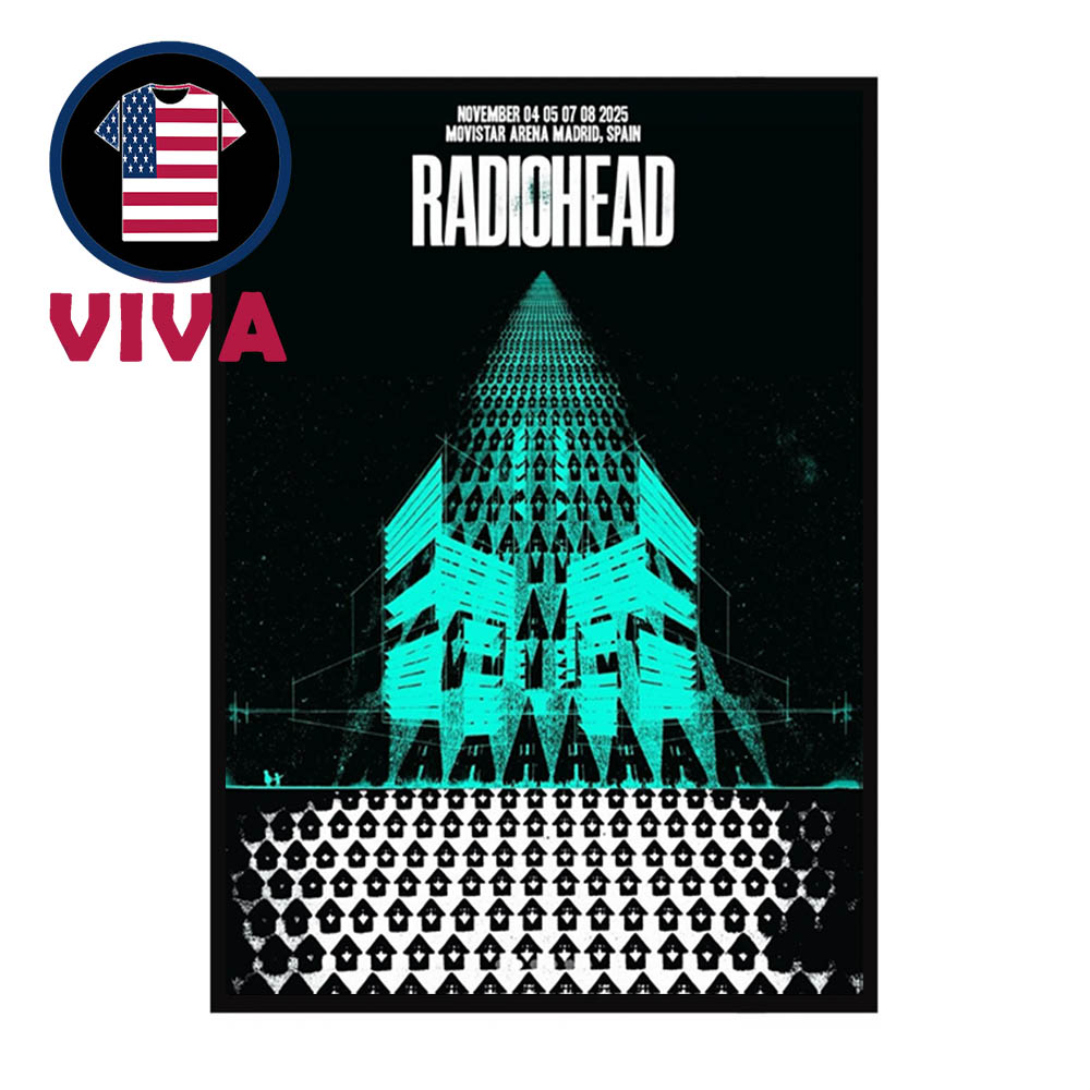 Radiohead Madrid 2025 Tour Movistar Arena Spain November 4 5 7 8 Home Decor Poster Canvas Radiohead Madrid 2025 Tour Movistar Arena Spain November 4 5 7 8 Home Decor Poster Canvas