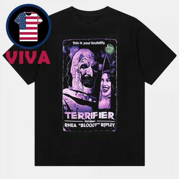 Rhea Ripley X Terrfier Knife Rhea Bloody Ripley WWE Unisex T-Shirt