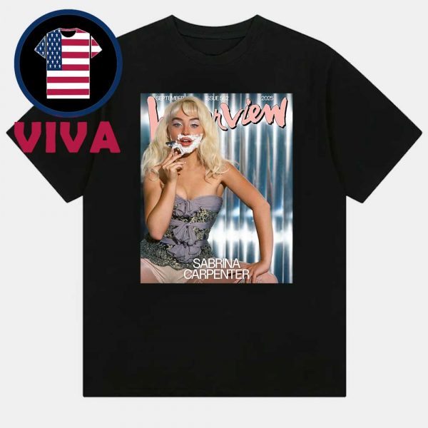 Sabrina Carpenter On Interview Magazine Cover Issue 2025 Unisex T-Shirt