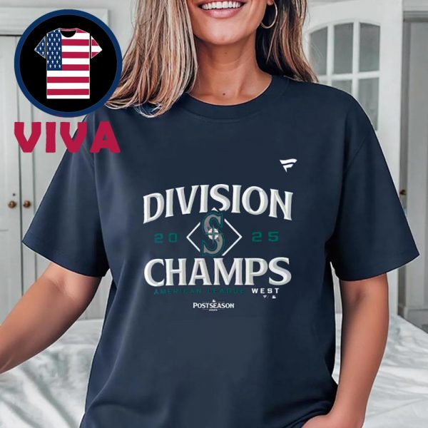 Seattle Mariners 2025 AL West Division Champions Unisex T-Shirt