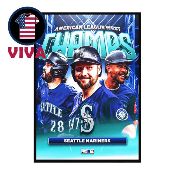 Seattle Mariners AL American League West Champions 2025 MLB First Time Since 2001 Home Decor Poster Canvas