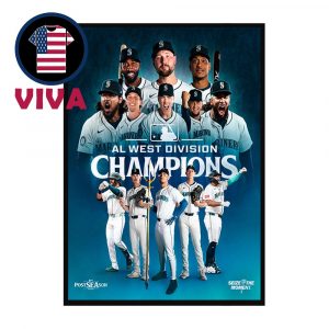 Seattle Mariners AL West Champions 2025 MLB Seize The Moment Home Decor Poster Canvas
