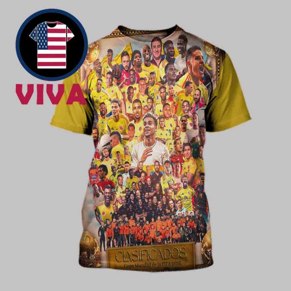 Seleccion Colombia Estamos Clasificados Copa Mundial De la Fifa 2026 All Over Print T-Shirt