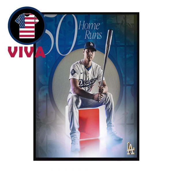Shohei Ohtani 50 Home Runs 50 Strikeouts 2025 MLB New 50 50 Club Home Decor Poster Canvas