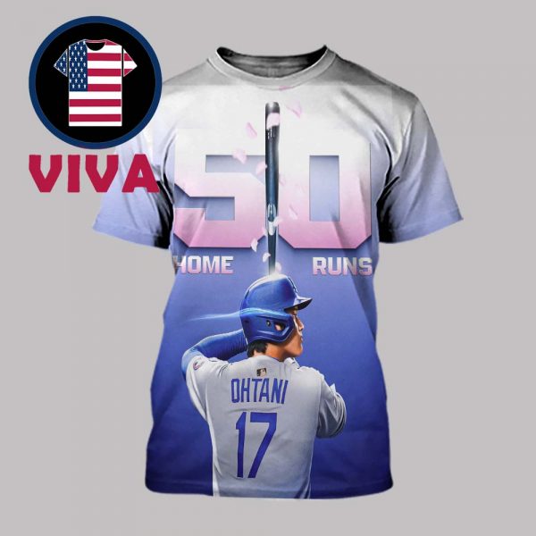 Shohei Ohtani 50 Homers And 50 Strikeouts 2025 MLB New 50 50 Club All Over Print T Shirt