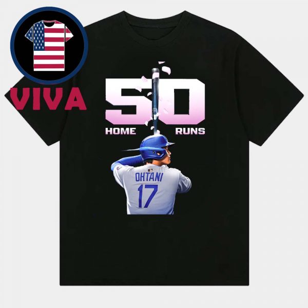 Shohei Ohtani 50 Home Runs And 50 Strikeouts 2025 MLB New 50 50 Club Unisex T-Shirt