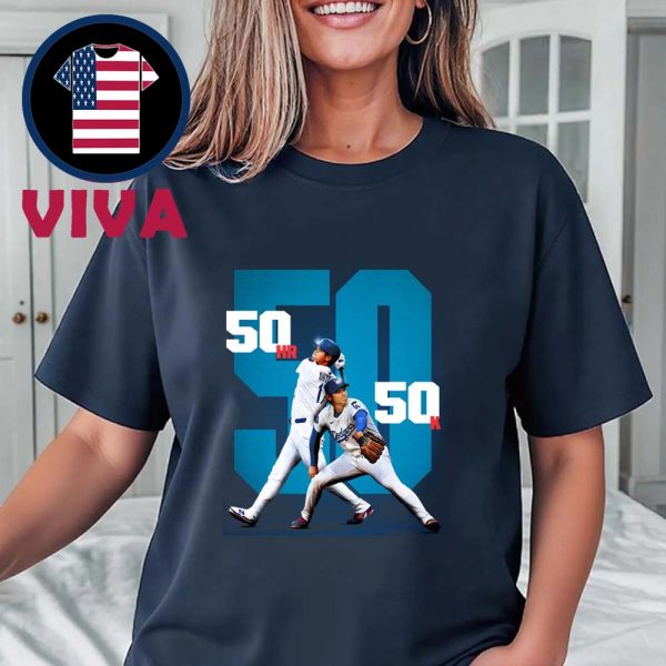 Shohei Ohtani 50 Home Runs And 50 Strikeouts MLB 2025 New 50 50 Club Unisex T-Shirt