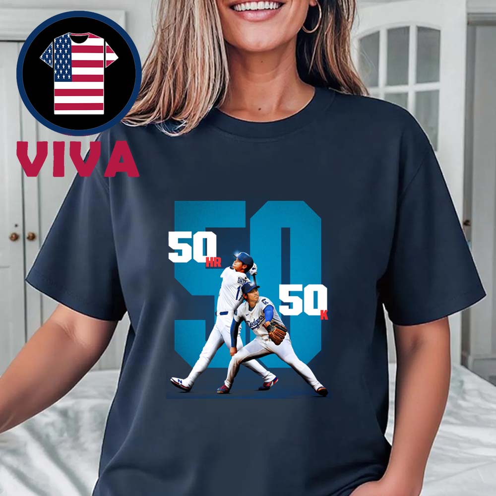 Shohei Ohtani 50 Home Runs And 50 Strikeouts MLB 2025 New 50 50 Club Unisex T-Shirt Shohei Ohtani 50 Home Runs And 50 Strikeouts MLB 2025 New 50 50 Club Unisex T-Shirt