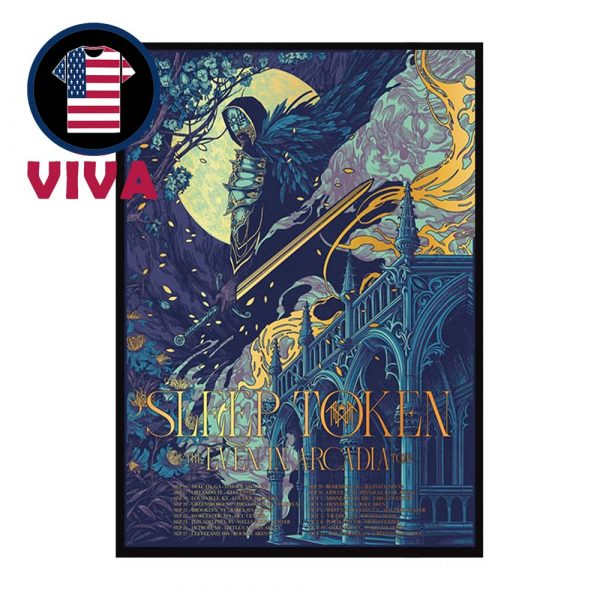 Sleep Token Even In Arcadia Fall Tour Dates 2025 Home Decor Poster Canvas