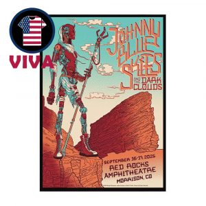Sturgill Simpson aka Johnny Blue Skies Red Rocks Amphitheatre 2025 Morrison CO September 16th Home Decor Poster Canvas