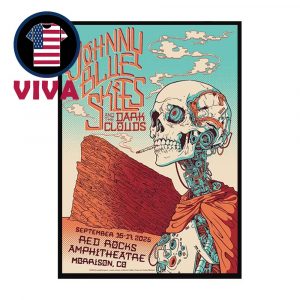 Sturgill Simpson aka Johnny Blue Skies Red Rocks Amphitheatre 2025 Morrison CO September 17th Home Decor Poster Canvas