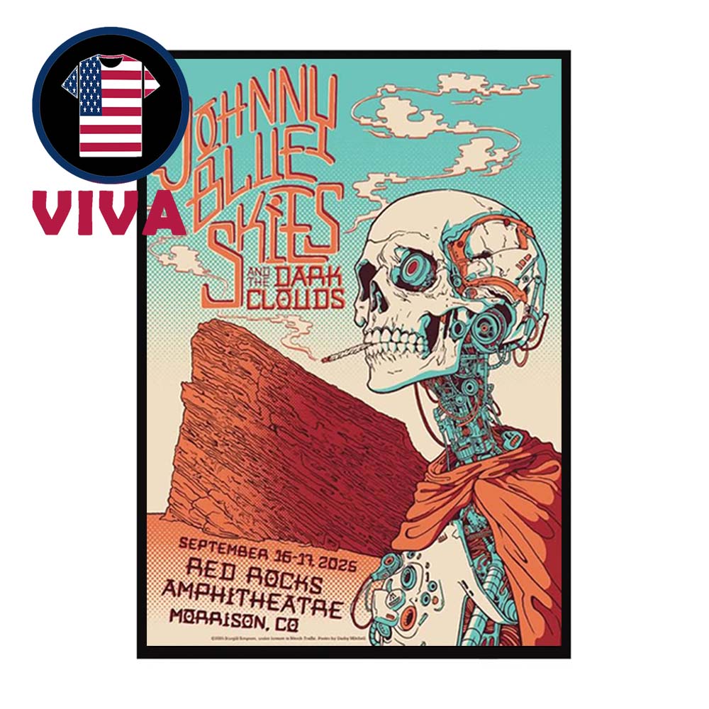 Sturgill Simpson aka Johnny Blue Skies Red Rocks Amphitheatre 2025 Morrison CO September 17th Home Decor Poster Canvas Sturgill Simpson aka Johnny Blue Skies Red Rocks Amphitheatre 2025 Morrison CO September 17th Home Decor Poster Canvas