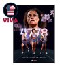 Melissa Jefferson Wooden Double Gold Title 100m 200m World Champions Home Decor Poster Canvas