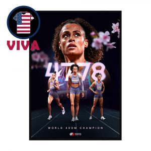 Sydney McLaughlin Levrone World 400m Champions Gold Title Home Decor Poster Canvas