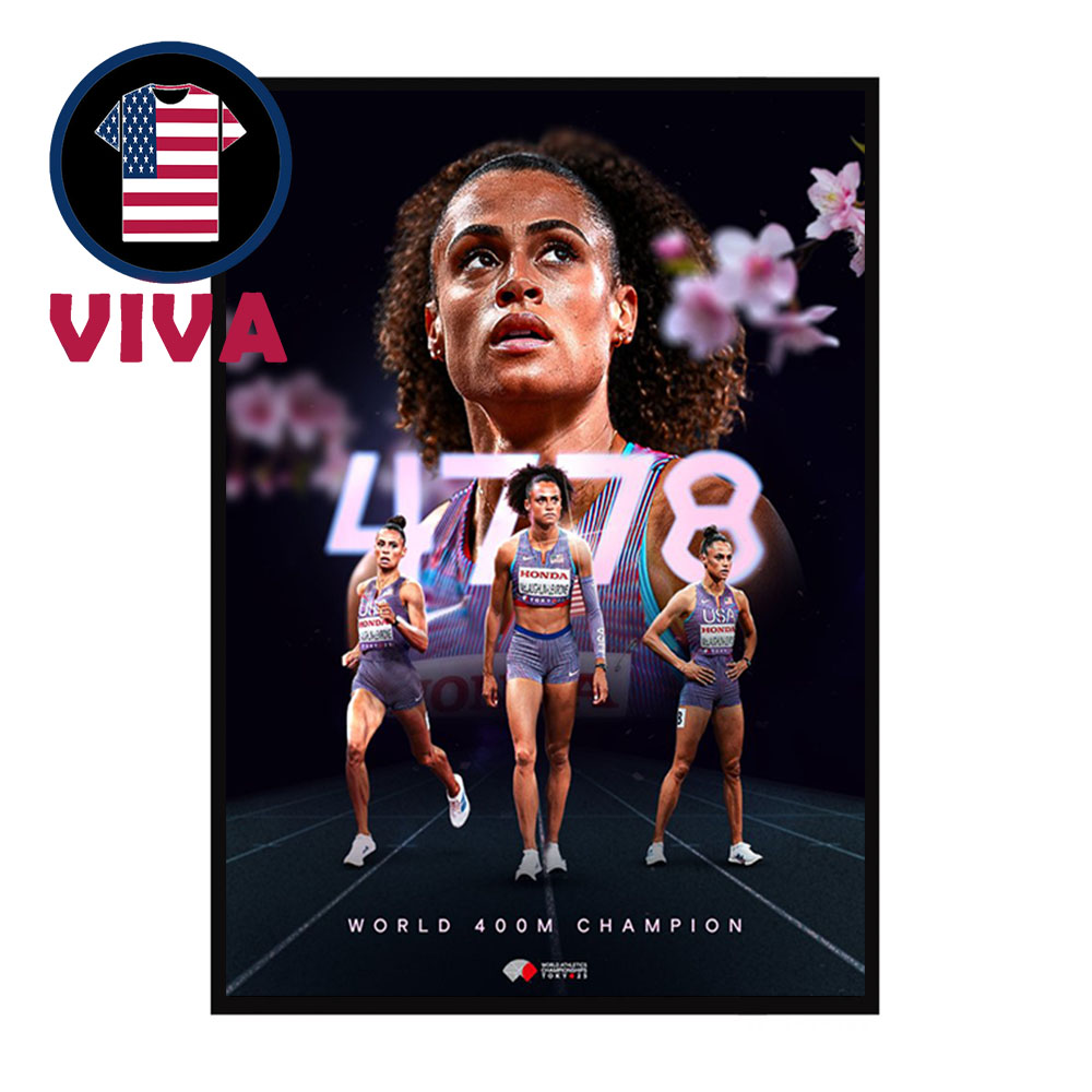 Sydney McLaughlin Levrone World 400m Champions Gold Title Home Decor Poster Canvas Sydney McLaughlin Levrone World 400m Champions Gold Title Home Decor Poster Canvas