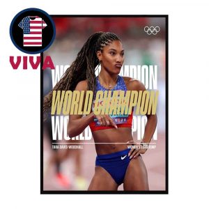 Tara Davis Woodhall World Champion Women Long Jump Olympic 2025 Home Decor Poster Canvas