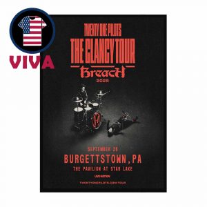 Twenty One Pilots The Pavillion At Star Lake 2025 Burgettstown PA Breach The Clancy Tour Home Decor Poster Canvas