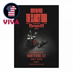 Twenty One Pilots Xfinity Theatre 2025 Hartford CT Breach The Clancy Tour Home Decor Poster Canvas