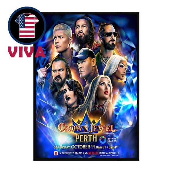WWE Crown Jewel 2025 Perth Western Autralia Home Decor Poster Canvas
